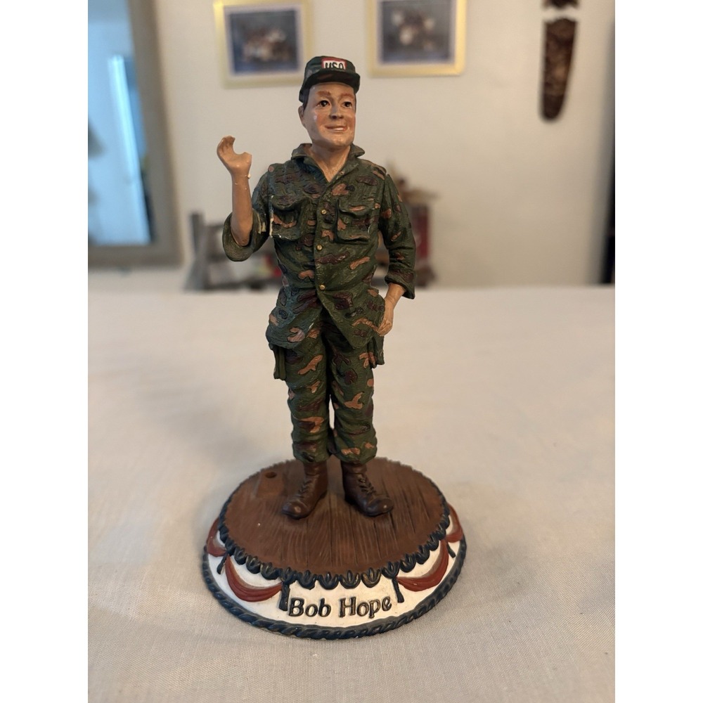 DUNCAN ROYALE First Ed. 1989 Signed BOB HOPE U.S Army Figurine 7" Ht
